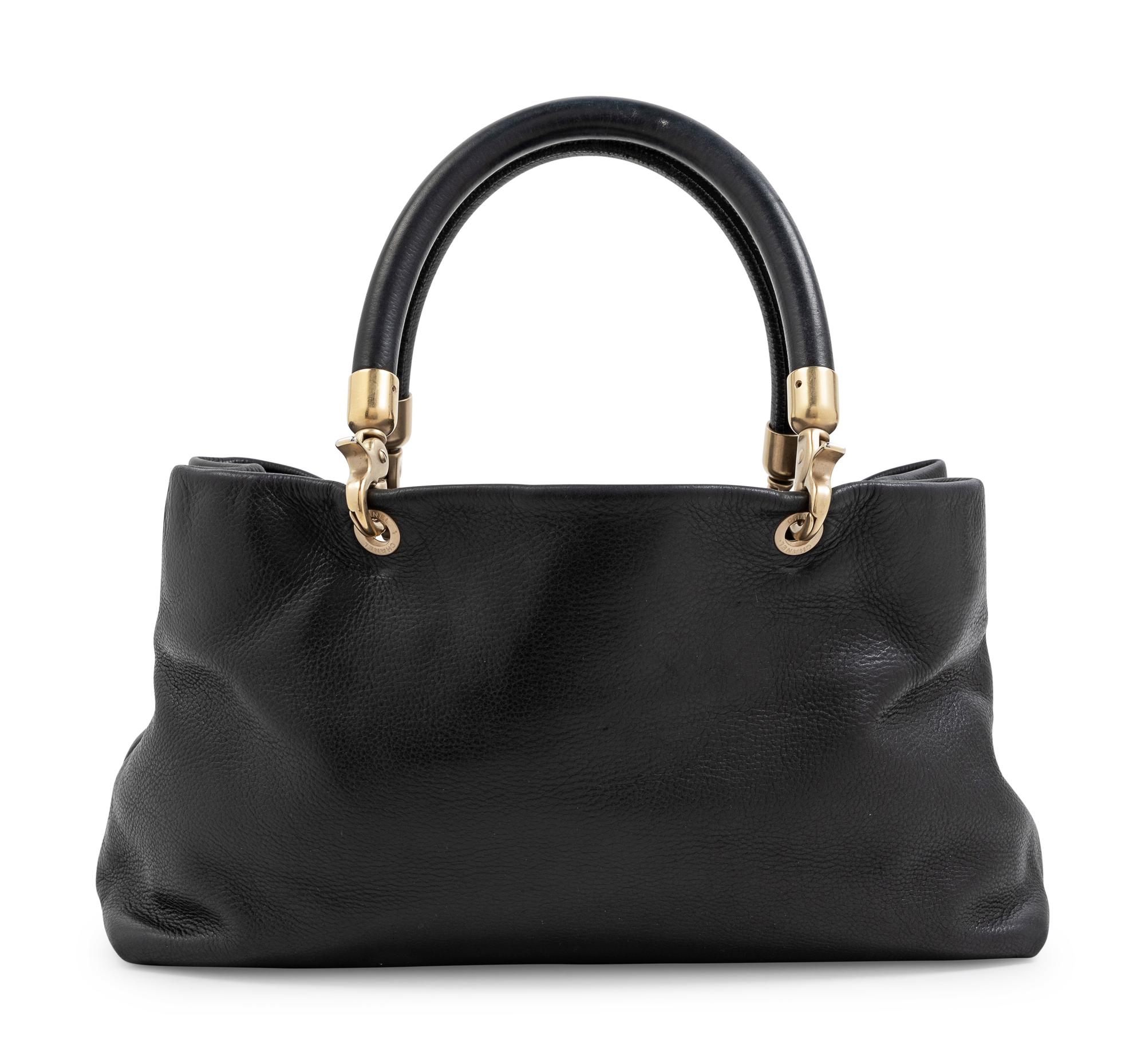 Chanel Black Leather CC Handbag, 2003-04