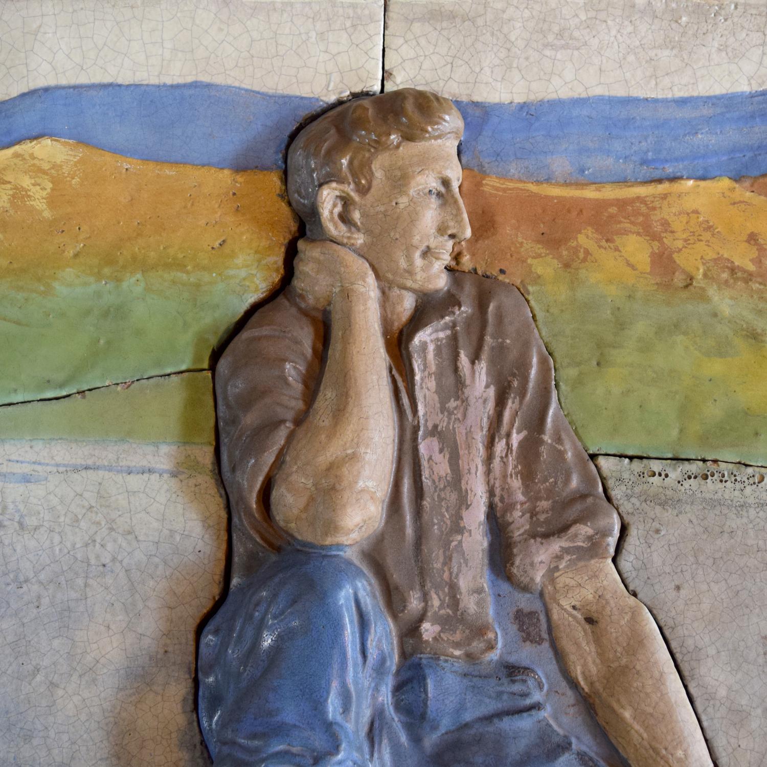 A Terra Cotta Mosaic of Abraham Lincoln by Kristian Schneider 102" W x 2.5" D x 31" H — United States, Circa 1920