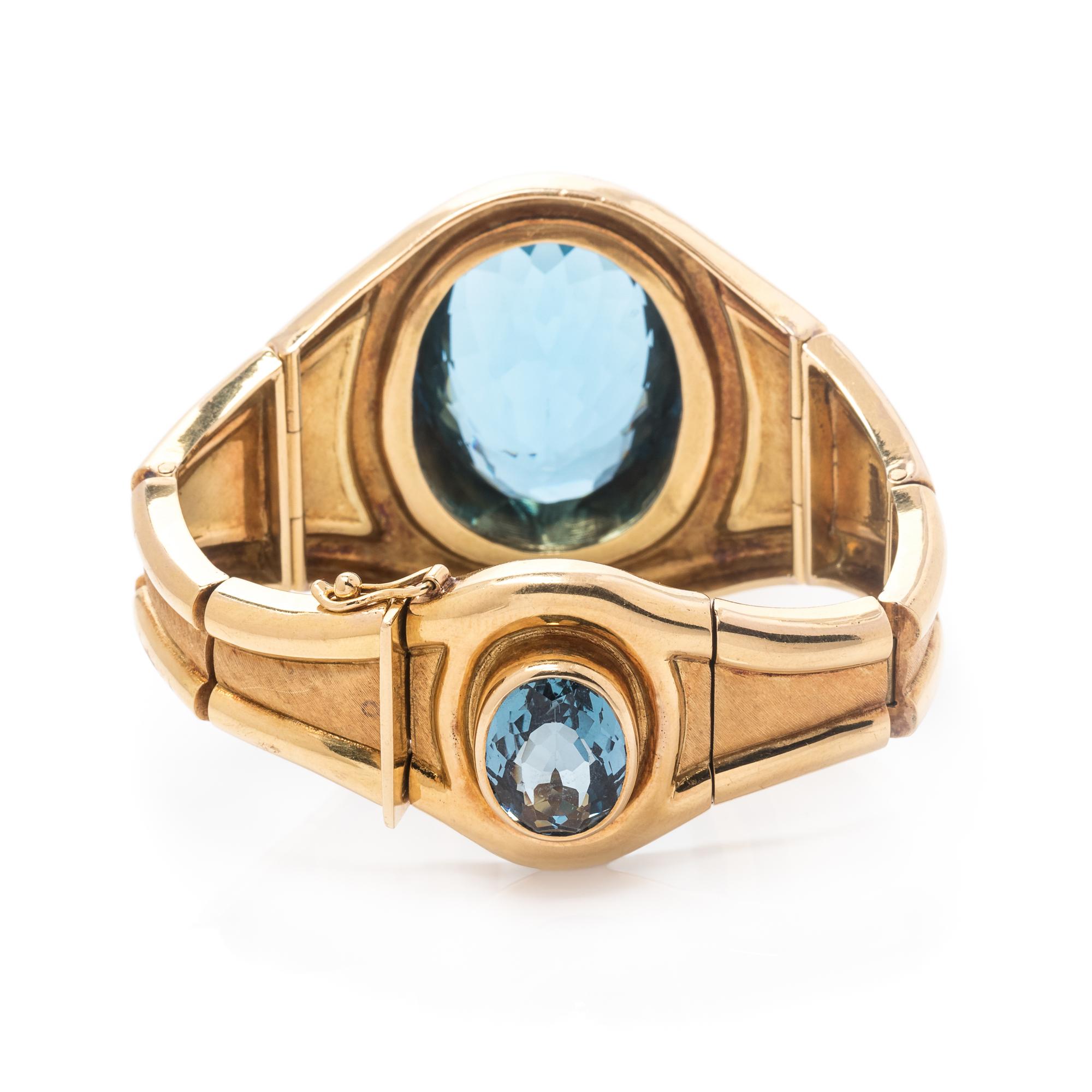 An 18 Karat Yellow Gold and Topaz Bracelet, Haroldo Burle Marx,