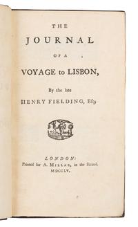FIELDING, Henry (1707-1754). The Journal of a Voyage to Lisbon. London: for A. Millar, 1755.