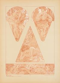 MUCHA, Alphonse (1860-1939). Figures Décoratives. Paris: Librairie Centrale des Beaux-Arts, [n.d.].