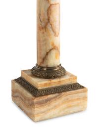 A Continental Gilt Bronze Mounted Onyx Pedestal