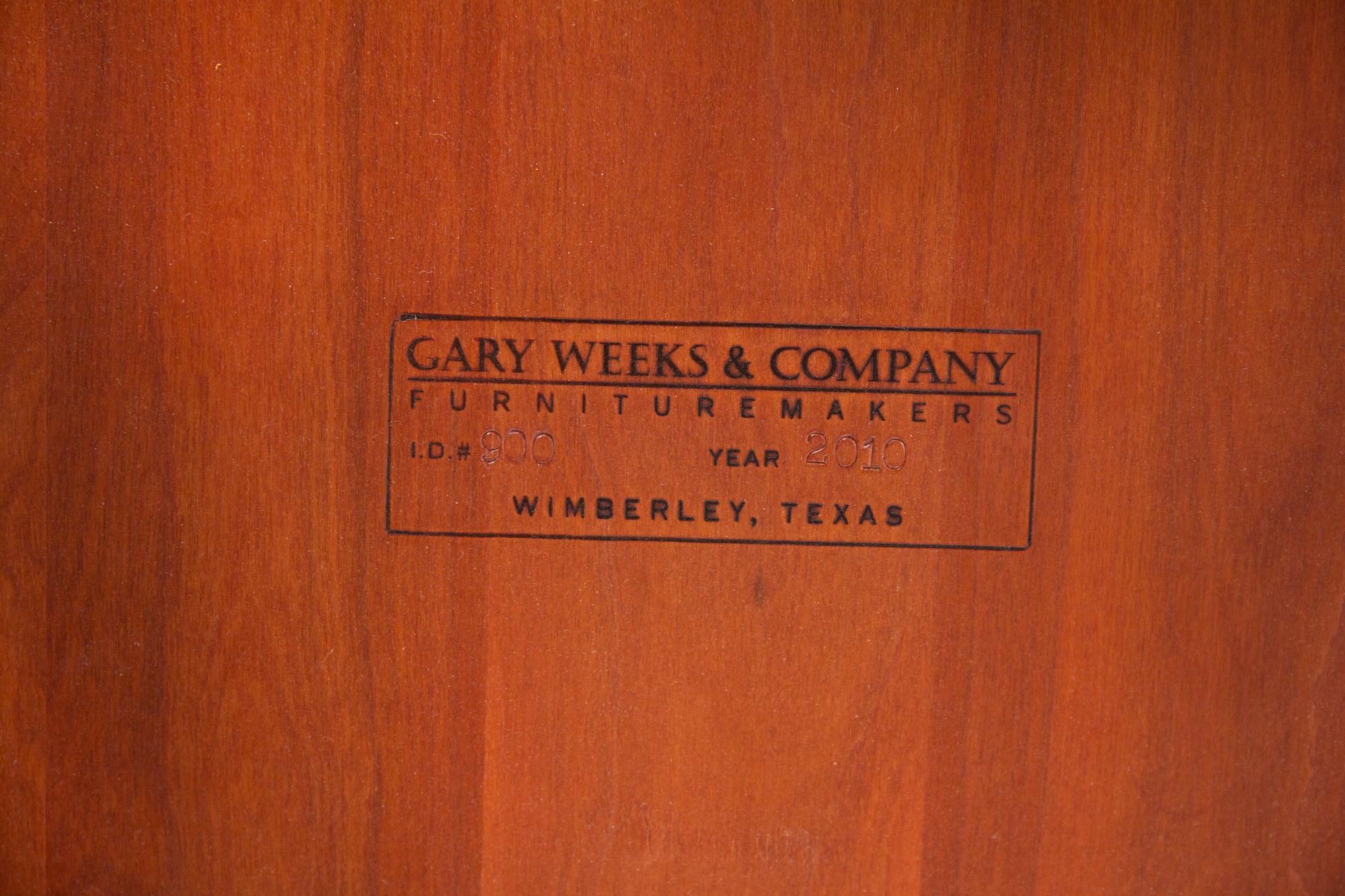 A Set of Eight Gary Weeks Studio Cherrywood Dining Chairs