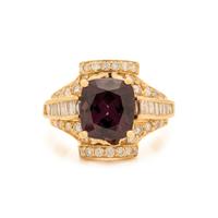 SPINEL AND DIAMOND RING