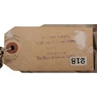 Union Prisoner of War ration bag and ration sent to President Abraham Lincoln and ultimately presented to the Military Order of the Loyal Legion of the United States.
