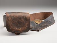 [CIVIL WAR]. Enlisted infantryman's belt equipped with Model 1839 "US" belt plate and cap pouch.