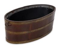An English Brass Bound Mahogany Cellarette or Jardiniere — 18TH/19TH CENTURY