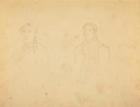 [Native Americana] [Lewis, James Otto] Schweighofer, Julius. Near-Contemporary Sketchbook of Images from James Otto Lewis' "Aboriginal Port Folio"