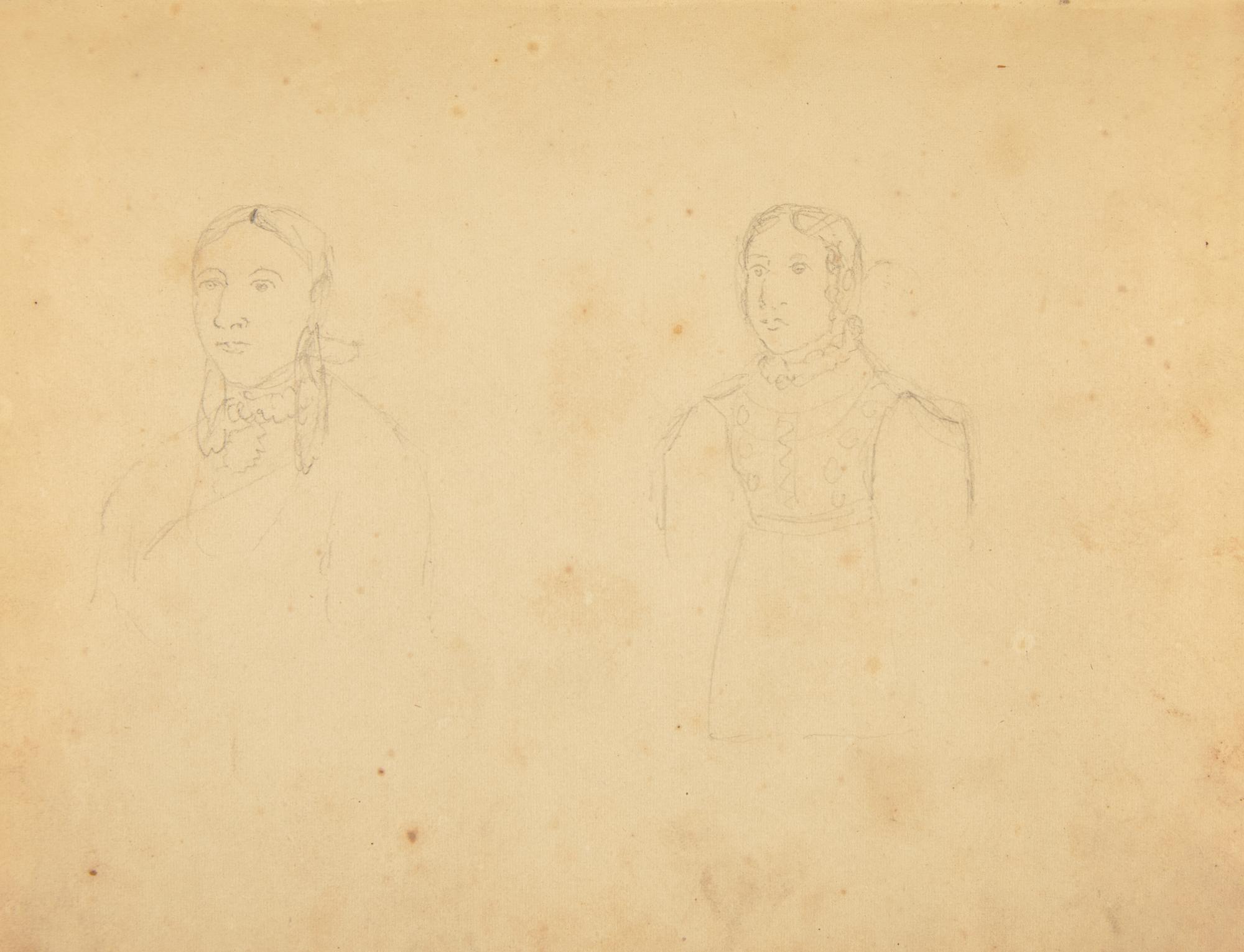 [Native Americana] [Lewis, James Otto] Schweighofer, Julius. Near-Contemporary Sketchbook of Images from James Otto Lewis' "Aboriginal Port Folio"
