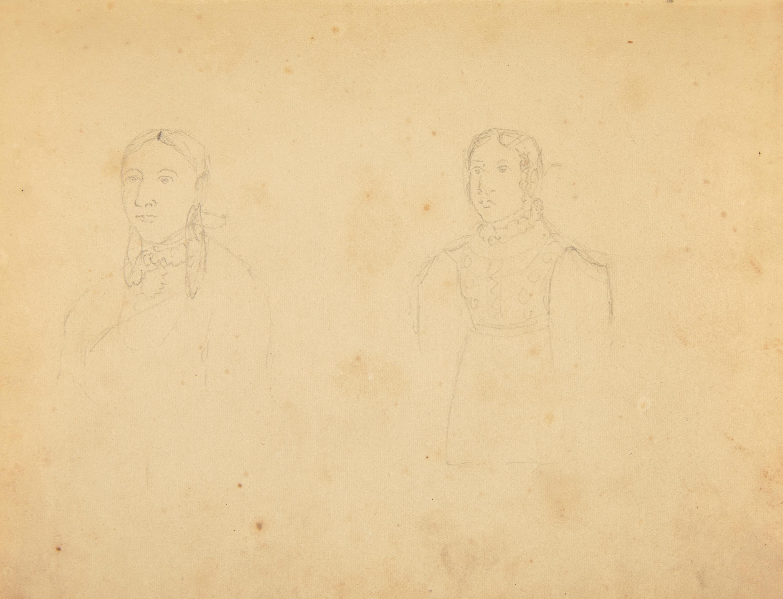 [Native Americana] [Lewis, James Otto] Schweighofer, Julius. Near-Contemporary Sketchbook of Images from James Otto Lewis' "Aboriginal Port Folio"