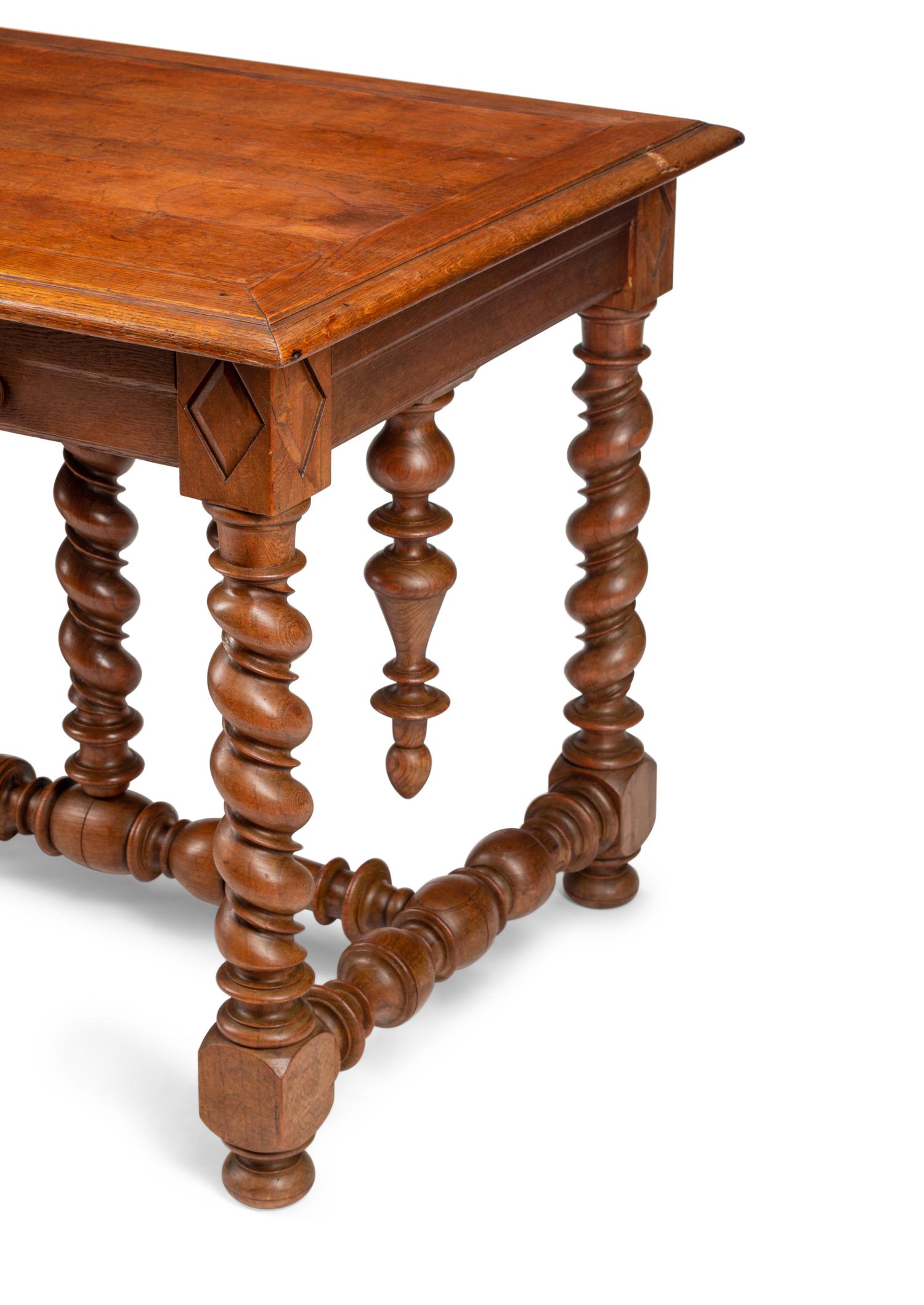A French Provincial Oak Library Table