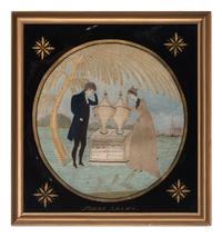 A Memorial Silkwork Embroidered Picture, Wrought by Phebe Adams
