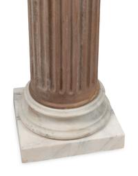 A Pair of Continental Fluted Marble Pedestals