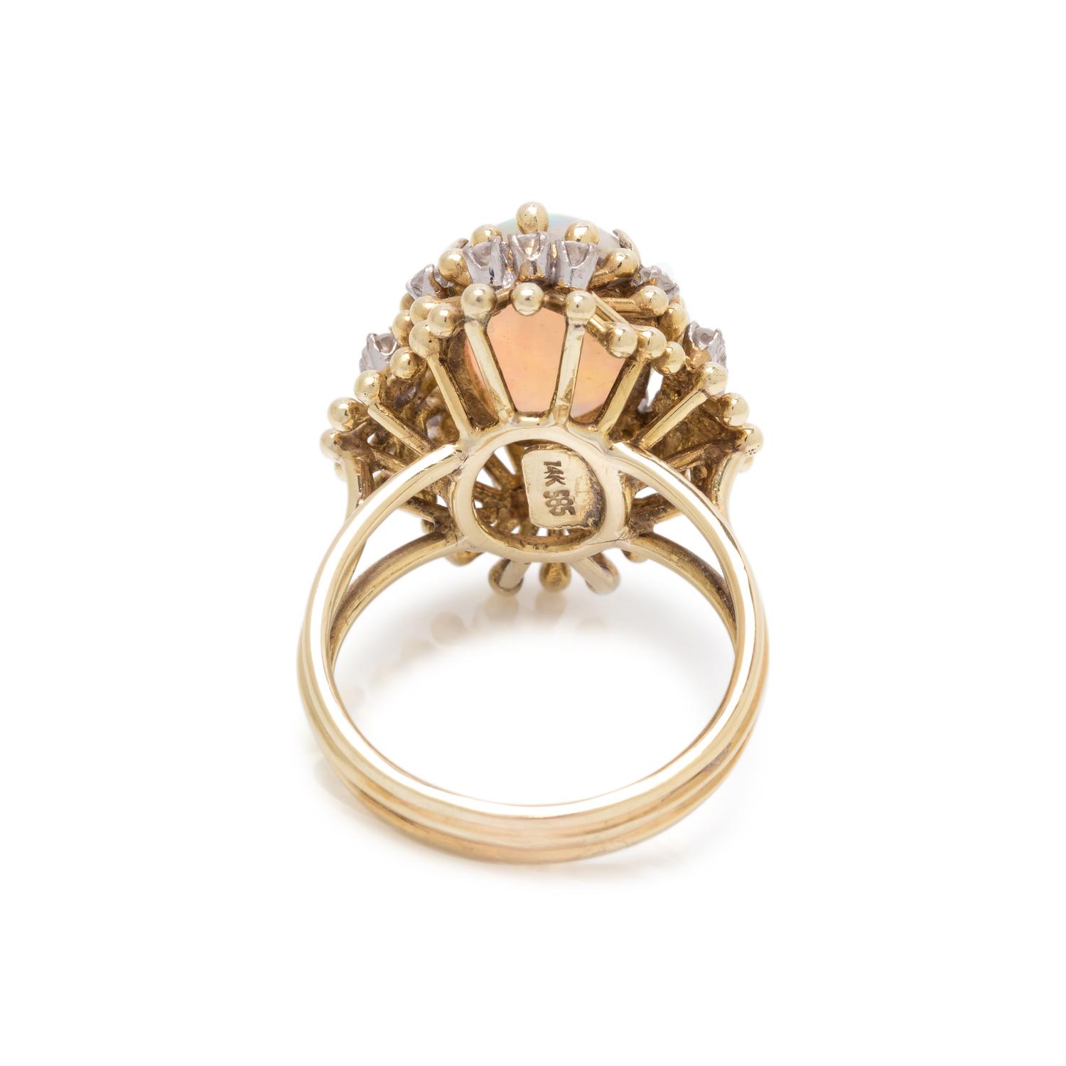 OPAL AND DIAMOND RING