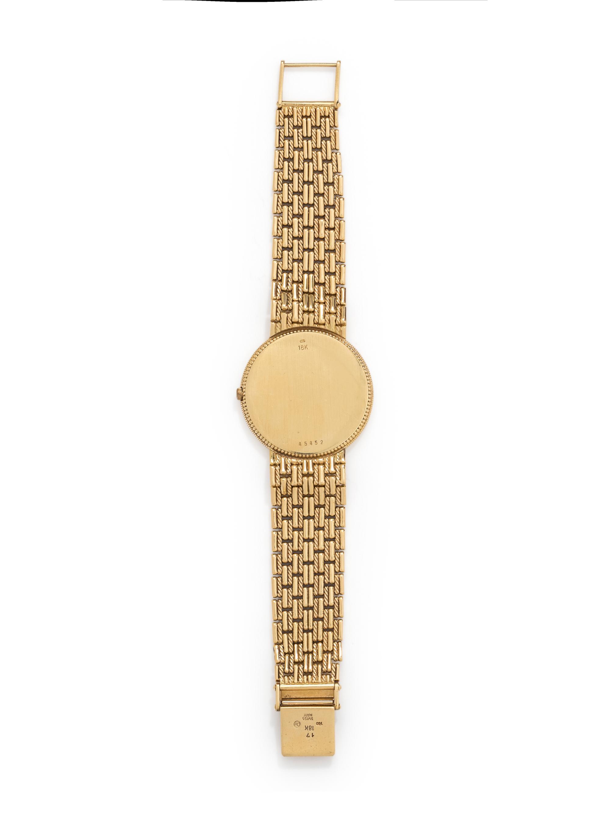 UNIVERSAL GENEVE, 18K YELLOW GOLD AND DIAMOND WRISTWATCH