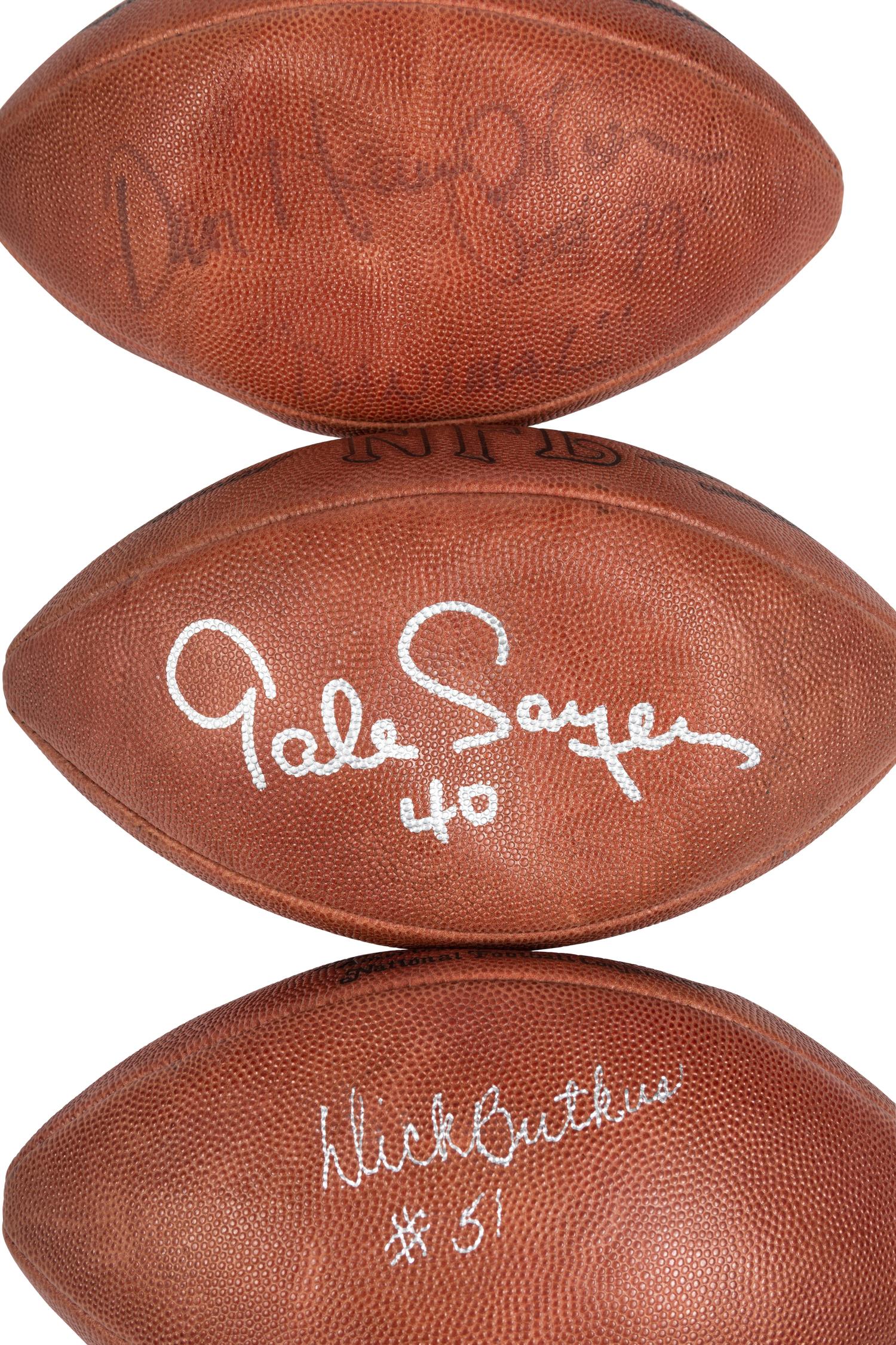 A Group of Chicago Bears Hall of Fame Signed Autograph Items (Beckett Authentication Services Certified)