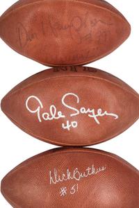 A Group of Chicago Bears Hall of Fame Signed Autograph Items (Beckett Authentication Services Certified)