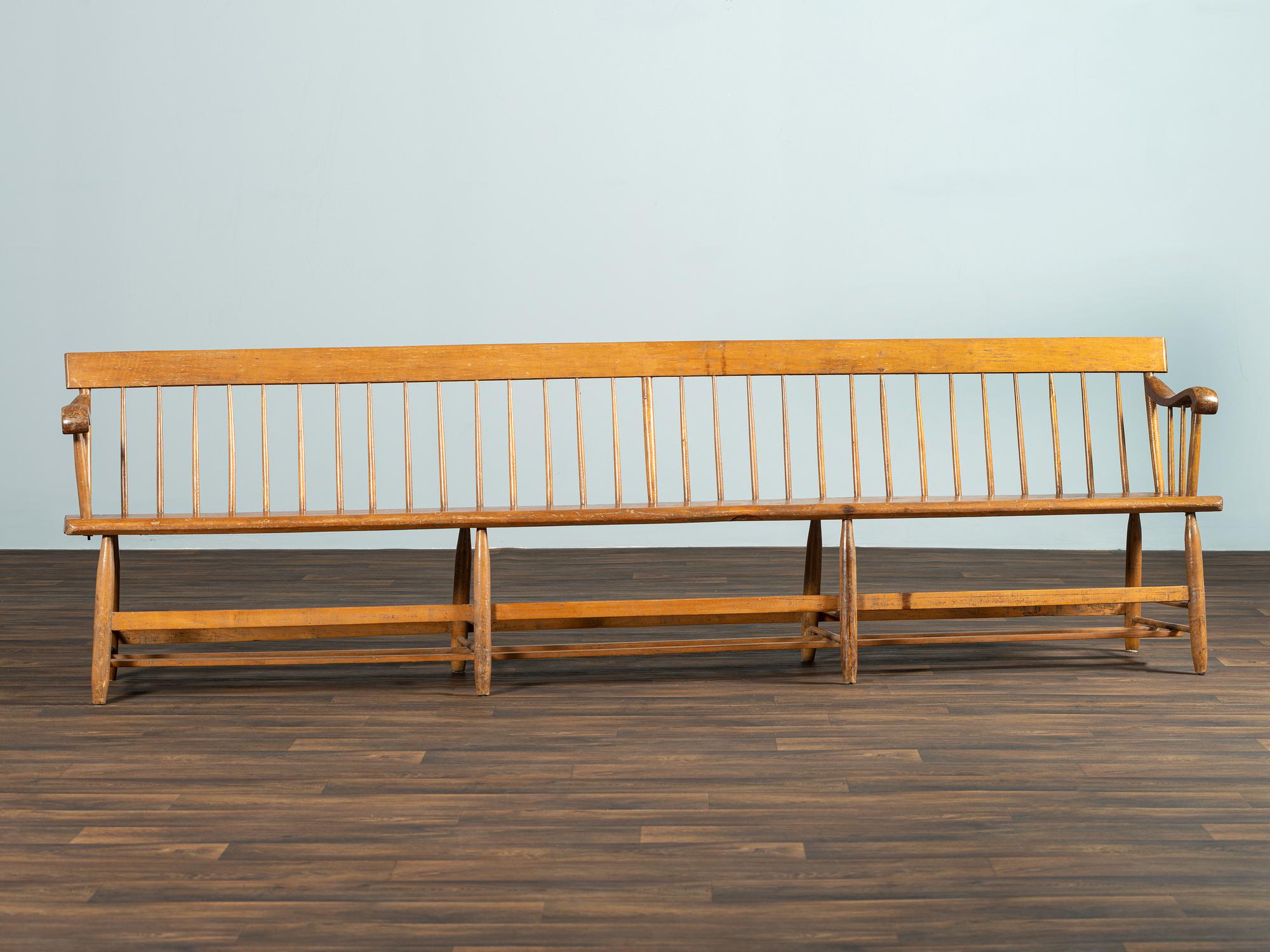 An Exceptionally Long Windsor Settle Bench