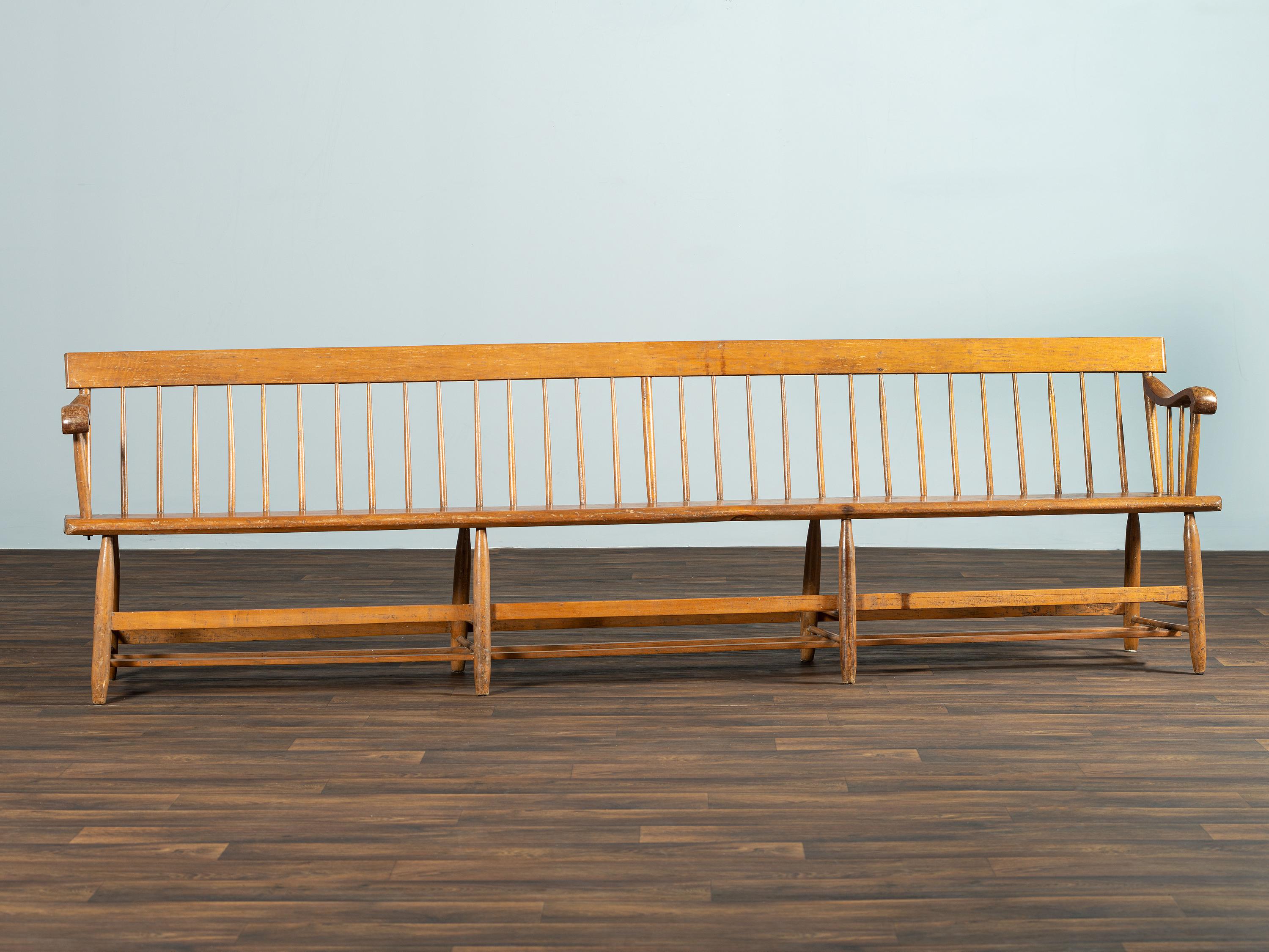 An Exceptionally Long Windsor Settle Bench