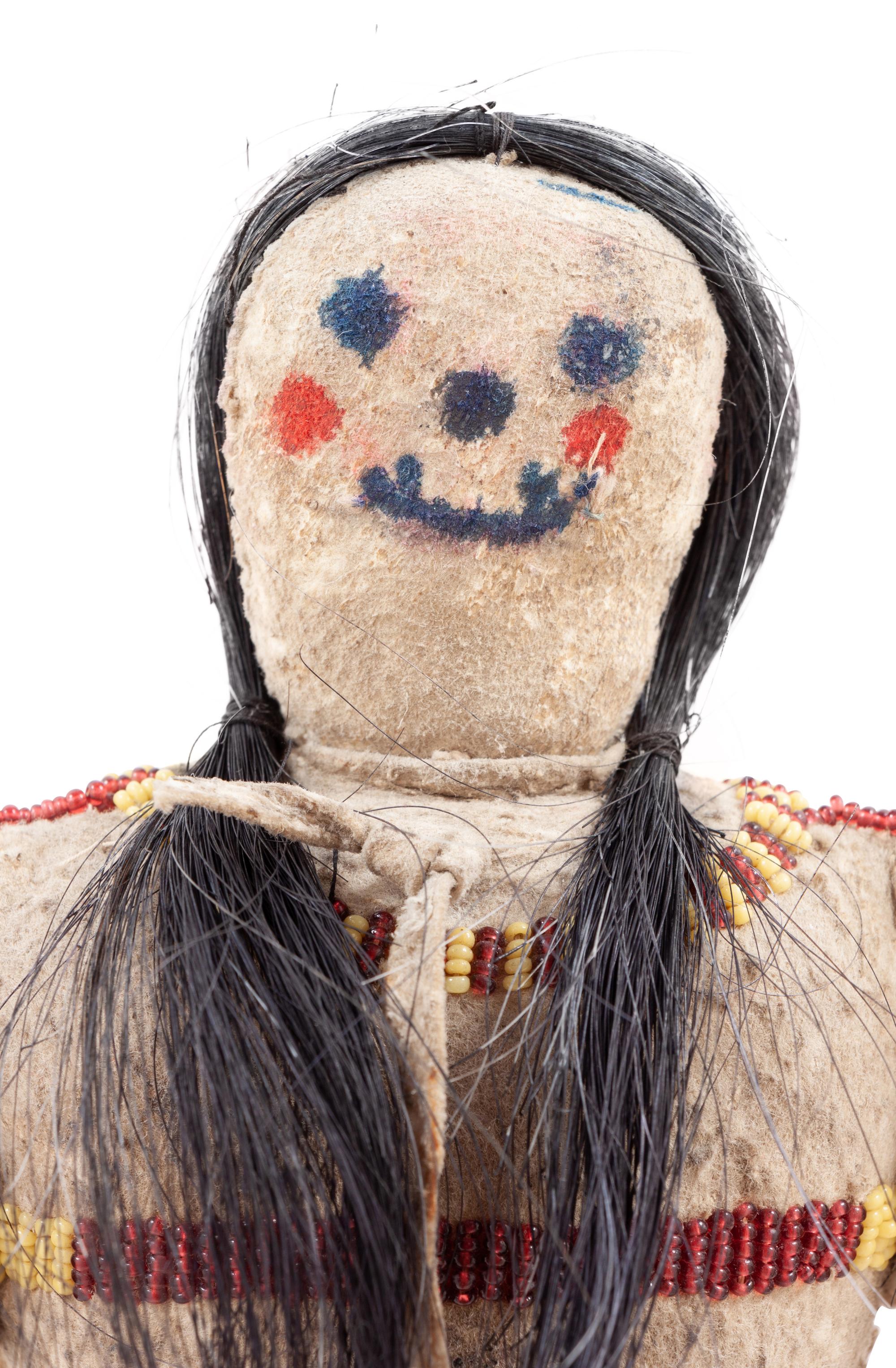 Plains Beaded Hide Dolls