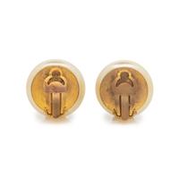 Chanel Faux Pearl Logo Ear Clips
