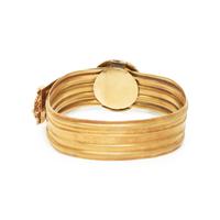 ETRUSCAN REVIVAL, YELLOW GOLD AND GARNET BRACELET