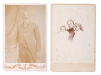 [EARLY PHOTOGRAPHY]. 2 cabinet cards of African American subjects by African American photographers James Conway FARLEY and Otis G. FIELDS.