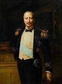 Artist Unknown, (American, 19th/20th Century), Three-quarter Length Portrait of Admiral in Black Uniform