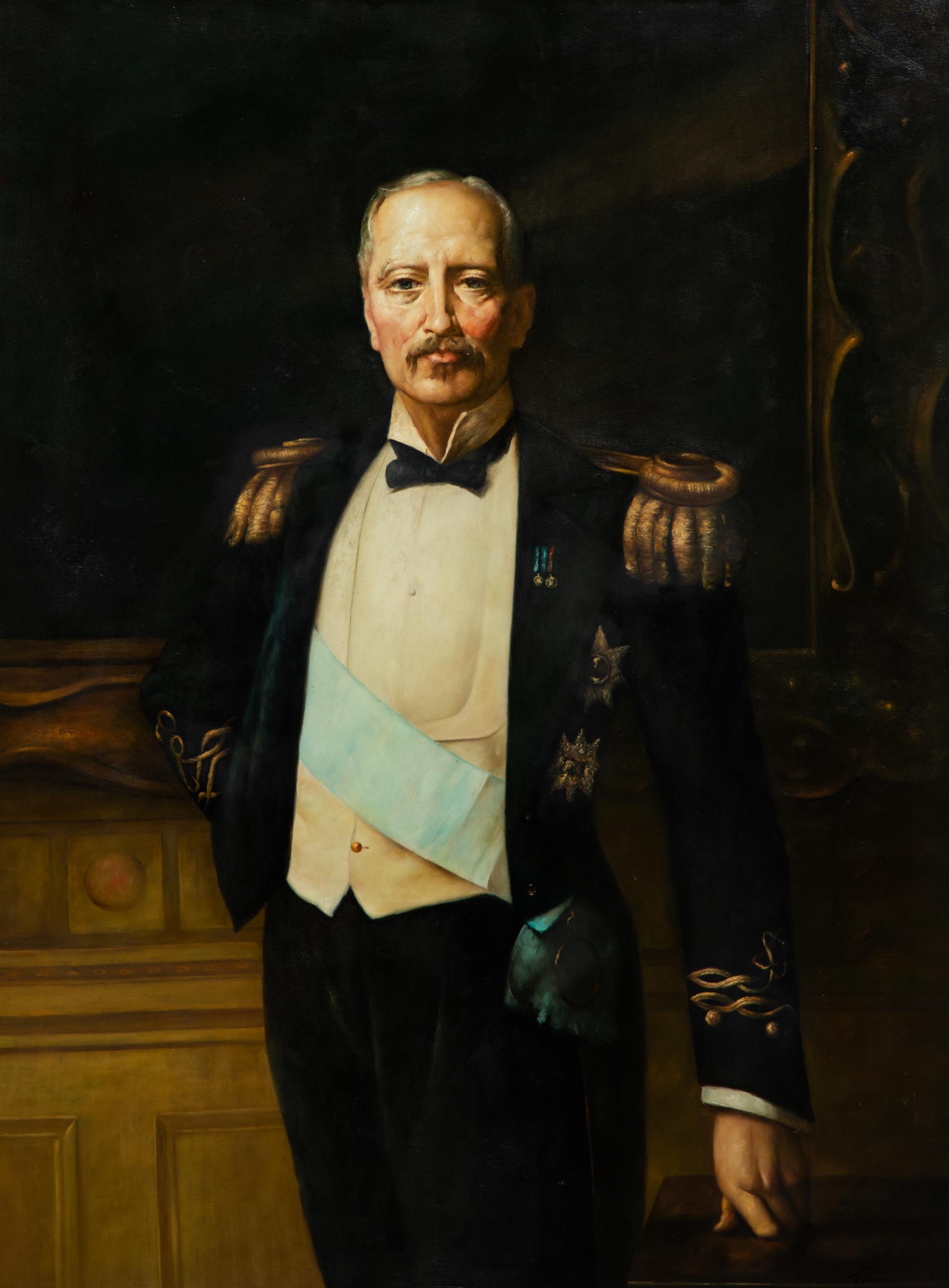 Artist Unknown, (American, 19th/20th Century), Three-quarter Length Portrait of Admiral in Black Uniform