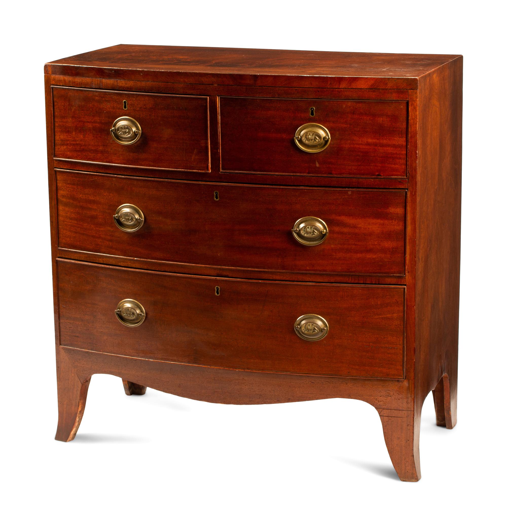 A George III Mahogany Bowfront Chest of Drawers
