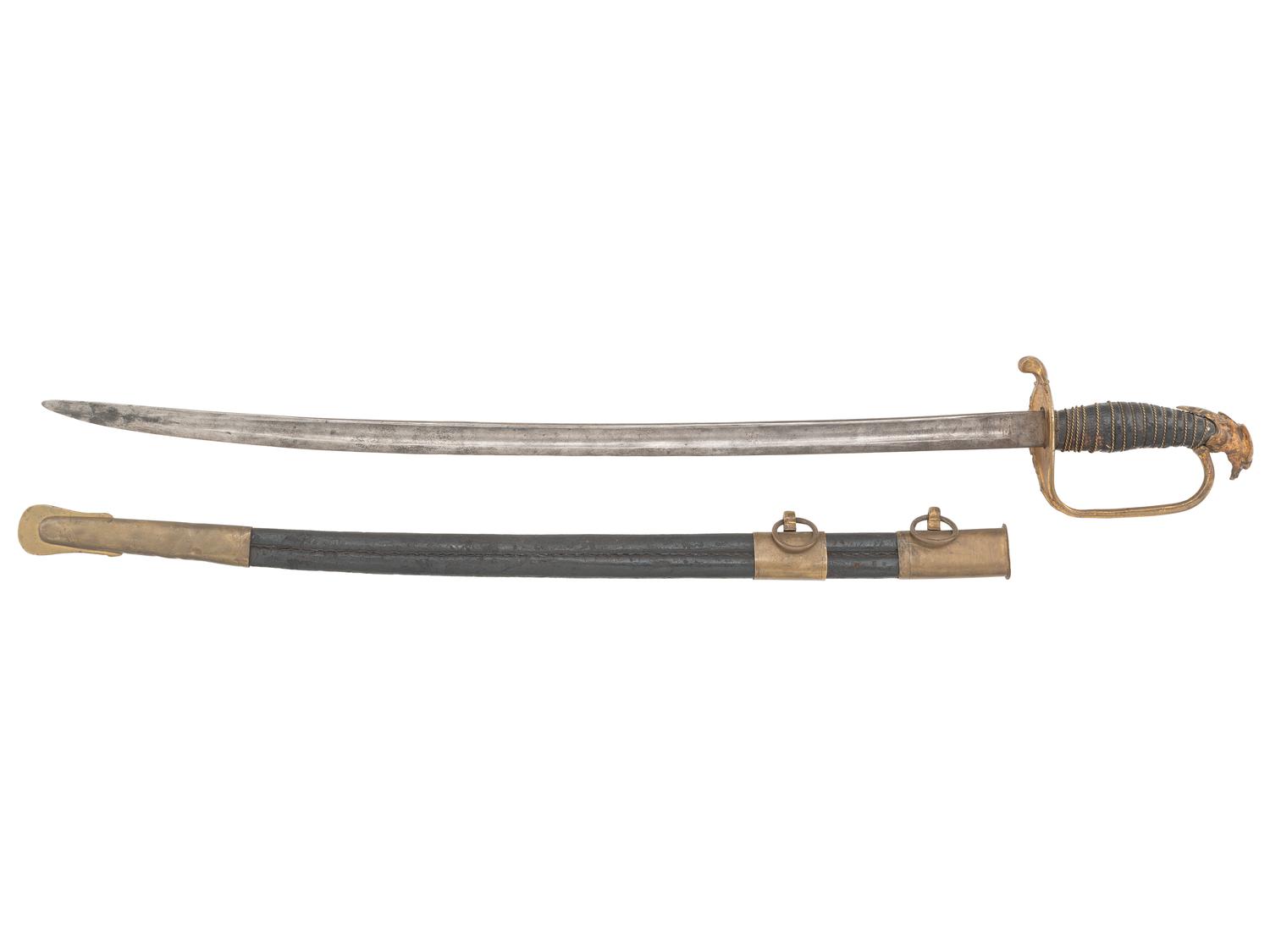 [CIVIL WAR]. Civil War-era child's snare drum & eagle head sword.