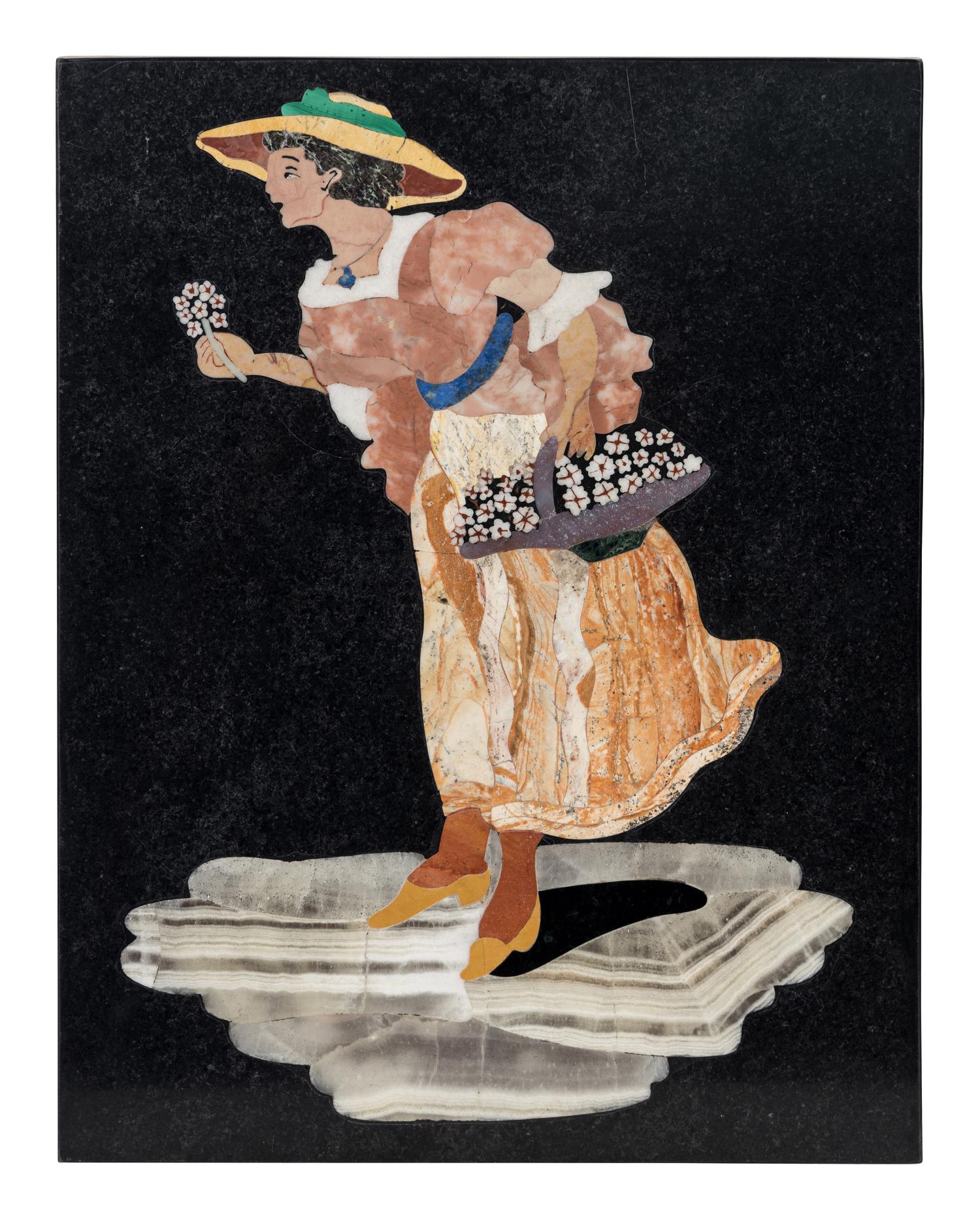 Two Continental Pietra Dura Plaques