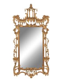 A Chinese Chippendale Giltwood Mirror