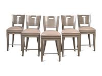 A Set of Five Berman Rosetti Foal Bar Stools