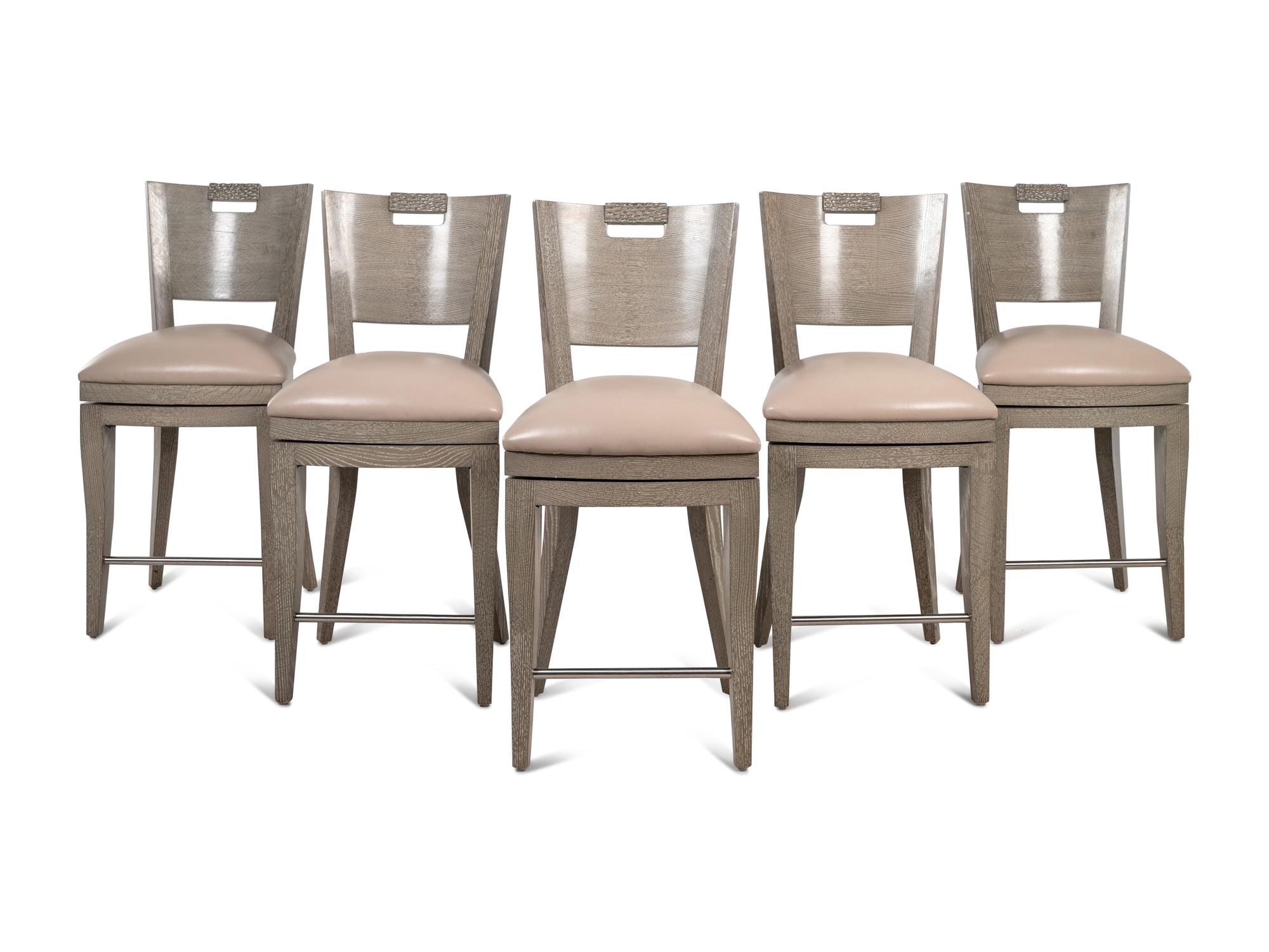 A Set of Five Berman Rosetti Foal Bar Stools