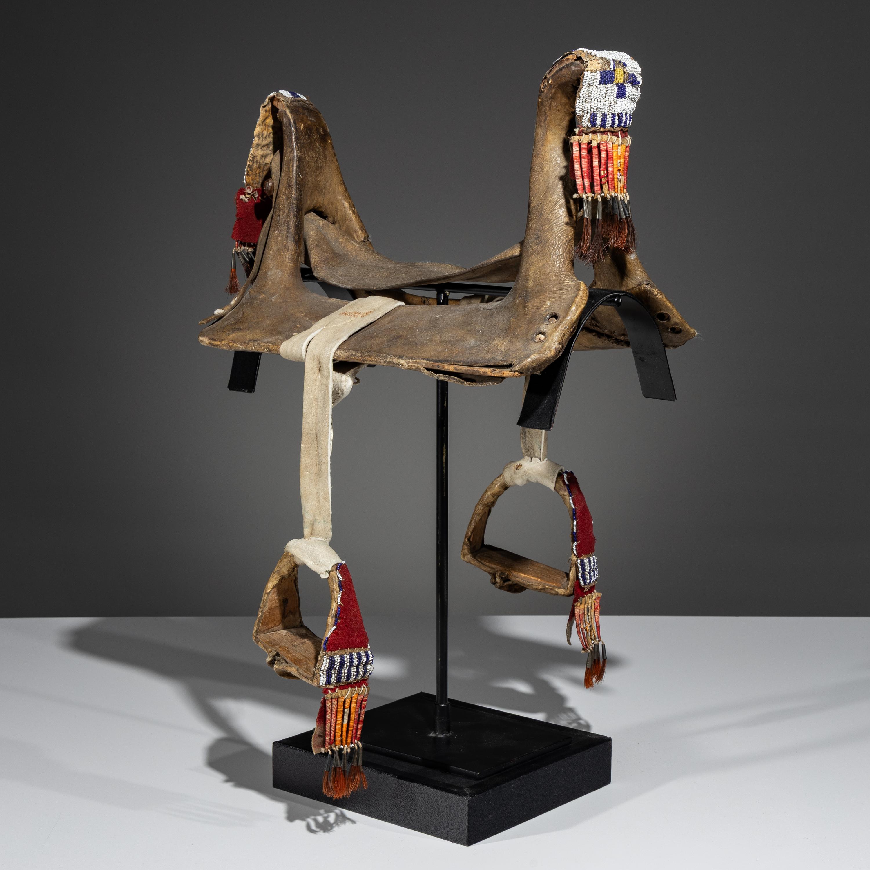 Sioux Child's Beaded Saddle Tree