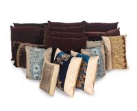 A Group of Eighteen Decorative Throw Pillows