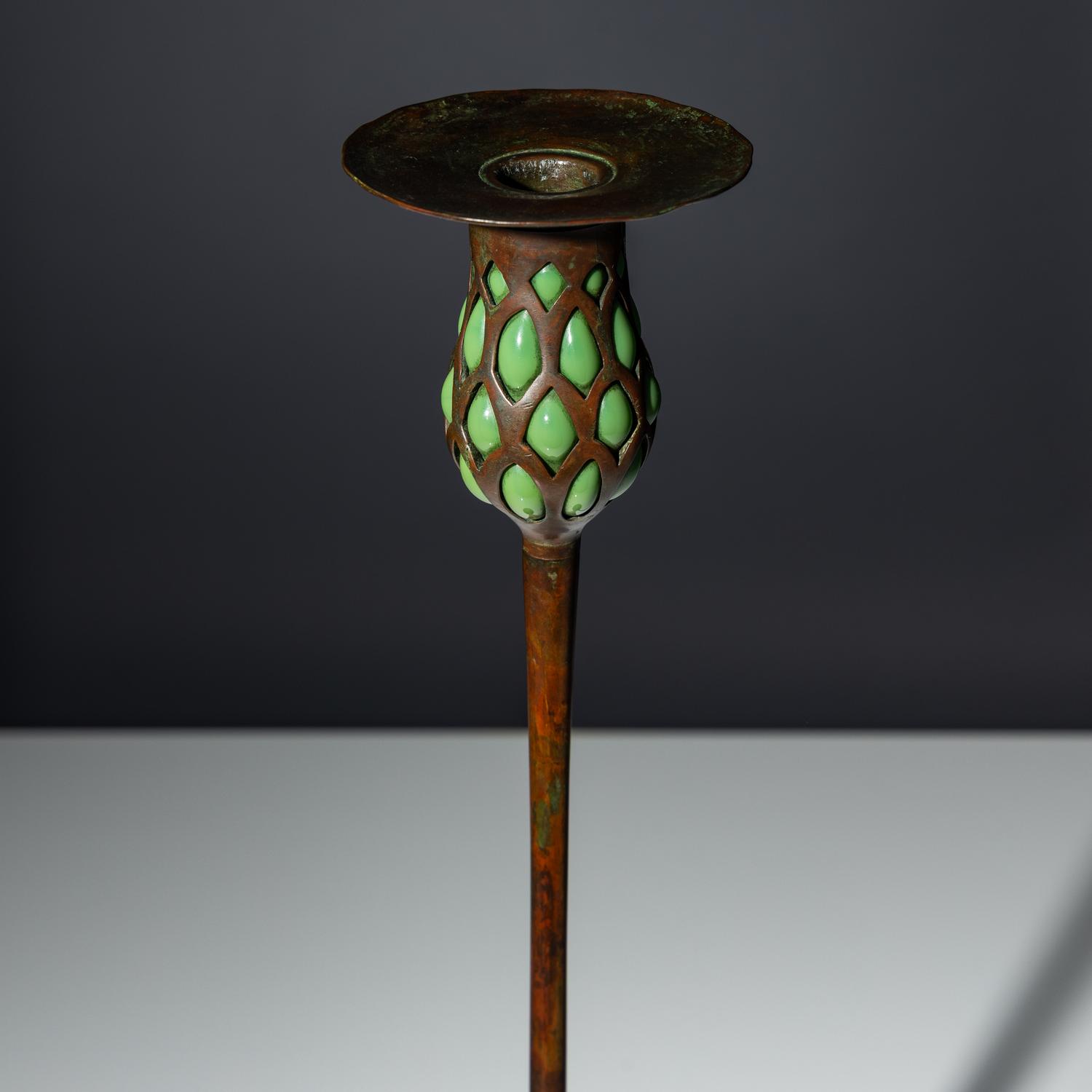 Blown-out candlestick, c. 1910