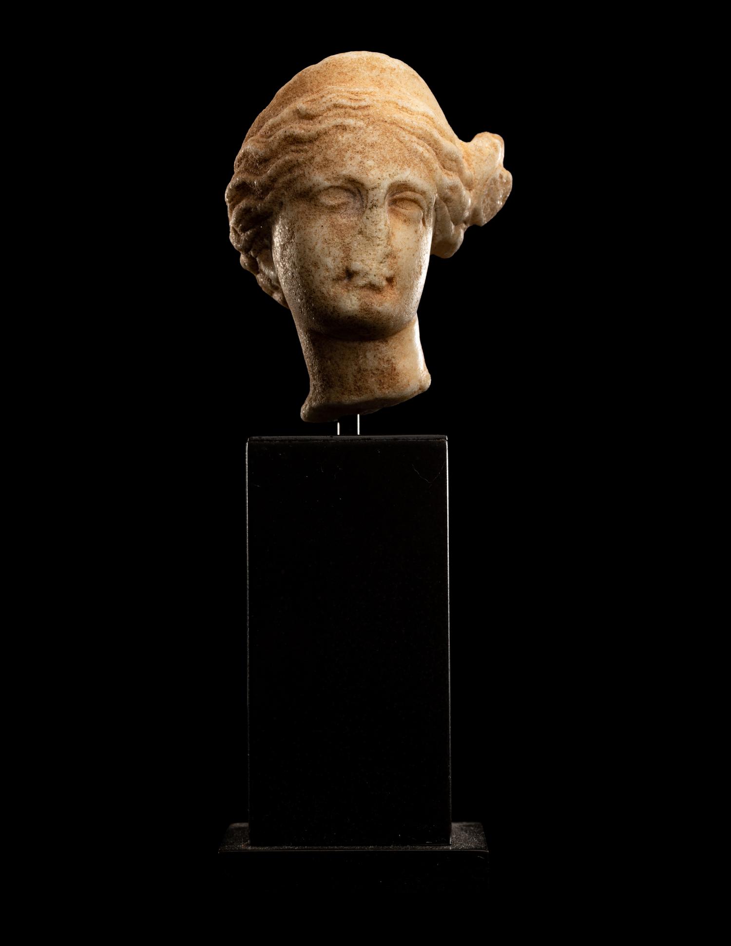 A Roman Marble Head of a Woman