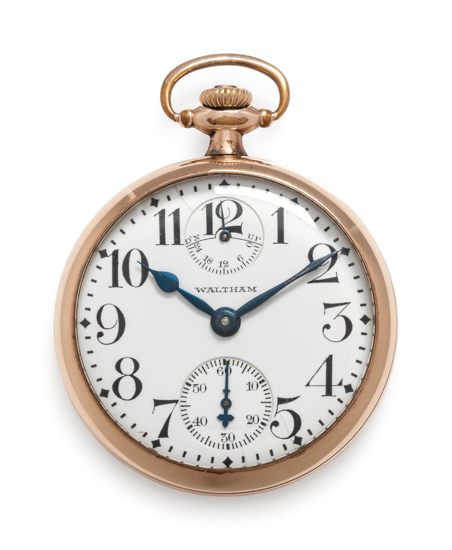 Waltham, G.F. Open Face 'Vanguard' Pocket Watch with Power Reserve