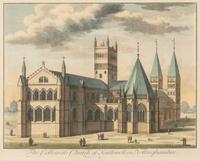 A Collection of Eighteen Hand-Colored Engravings Depicting Views of European Capitals and Famous Buildings