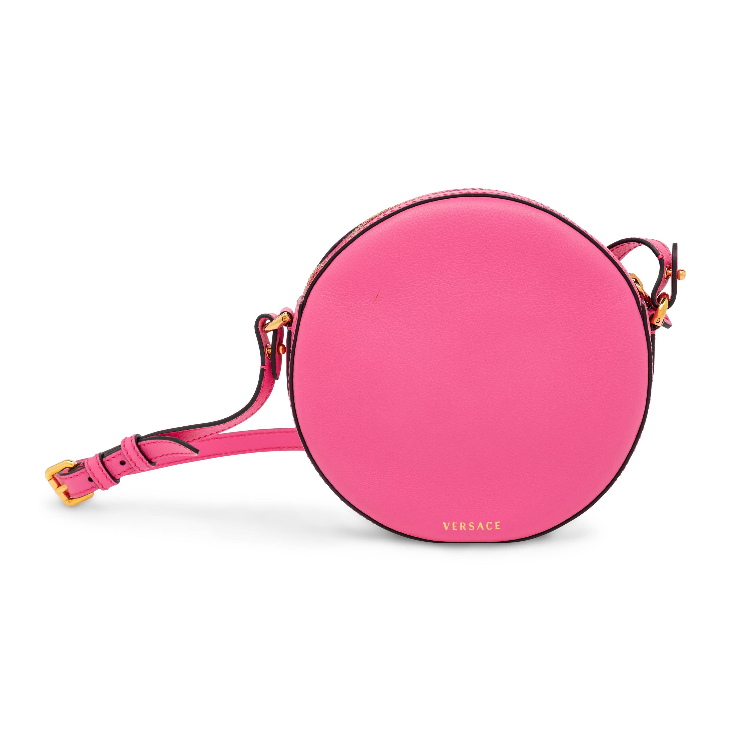 Versace, La Medusa Crossbody in Pink Leather