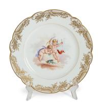 Three Sèvres Painted and Gilt Porcelain Cabinet Plates