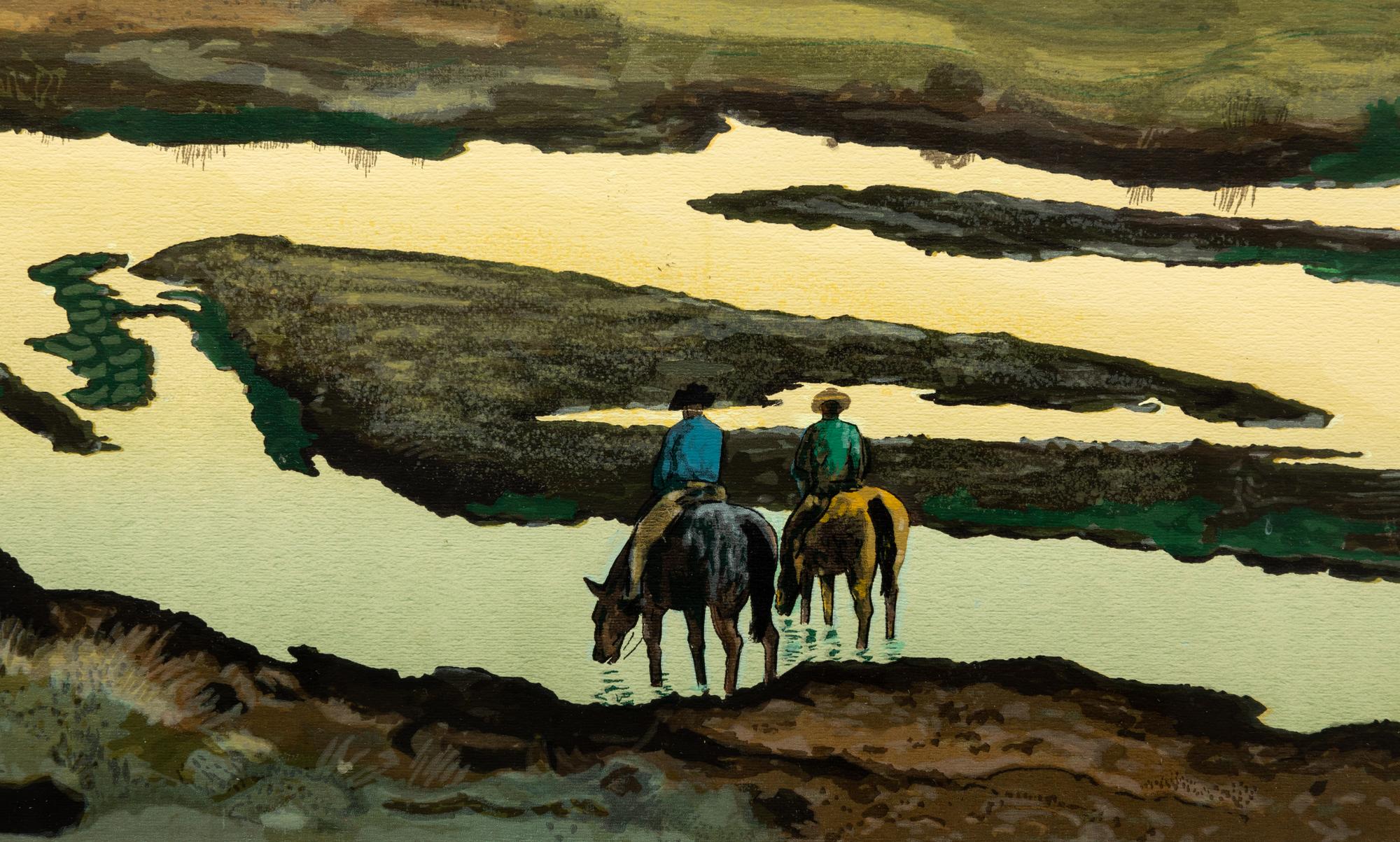 A Watering At Sundown, Artist's Proof