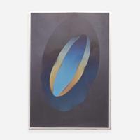 Larry Bell (American, b. 1939) ELBK 12 (Ellipse on black) from Vapor Drawings Series