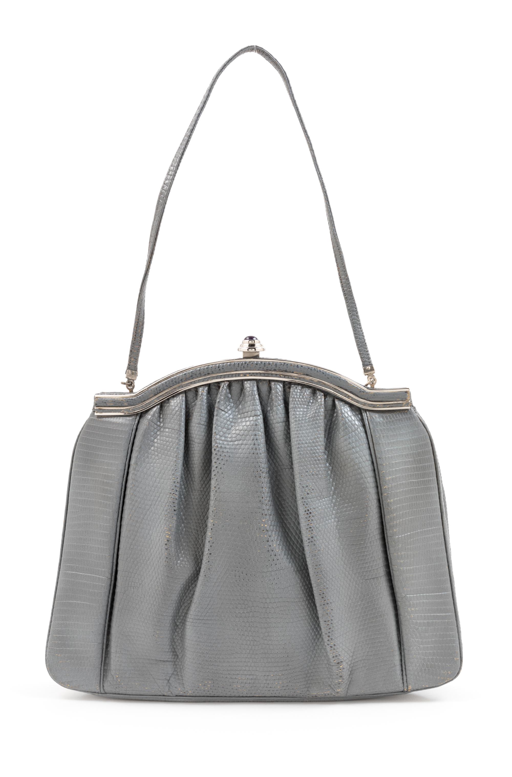 Judith Leiber Grey Snake Bag