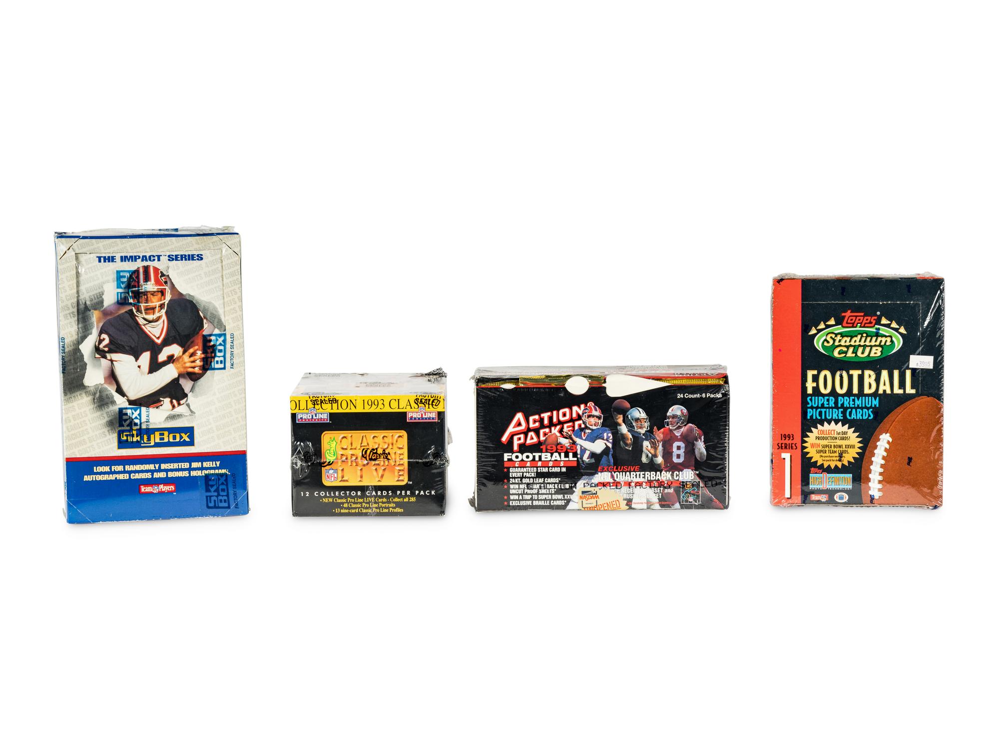 A Large Group of 1990s Unopened Football Card Boxes