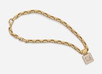An 18K Yellow Gold Chopard Happy Diamonds Necklace
