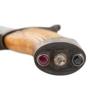 Philadelphia Style Silver Hilted Officer's Saber with Eagle Head Quillon S-Guard and Silver Washed Copper Scabbard