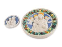 Two Della Robbia Style Majolica Plaques